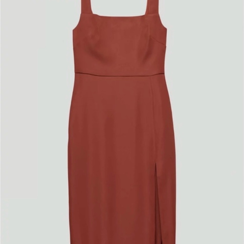Elegant Brown Sleeveless Dress